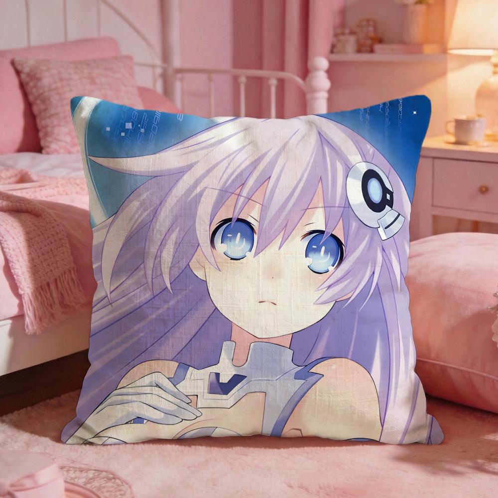hHyperdimension Neptunias Cushion Cover Premium Comfort Reversible Pillow Cove Two in One Design for Any Room  Car Interior