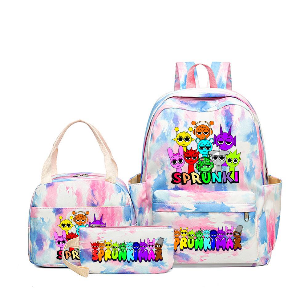 3D New Game Rhythm Box Sprunki School Bag Backpack Elementary and Secondary School Backpack Crossbody Bag Pencil Bag
