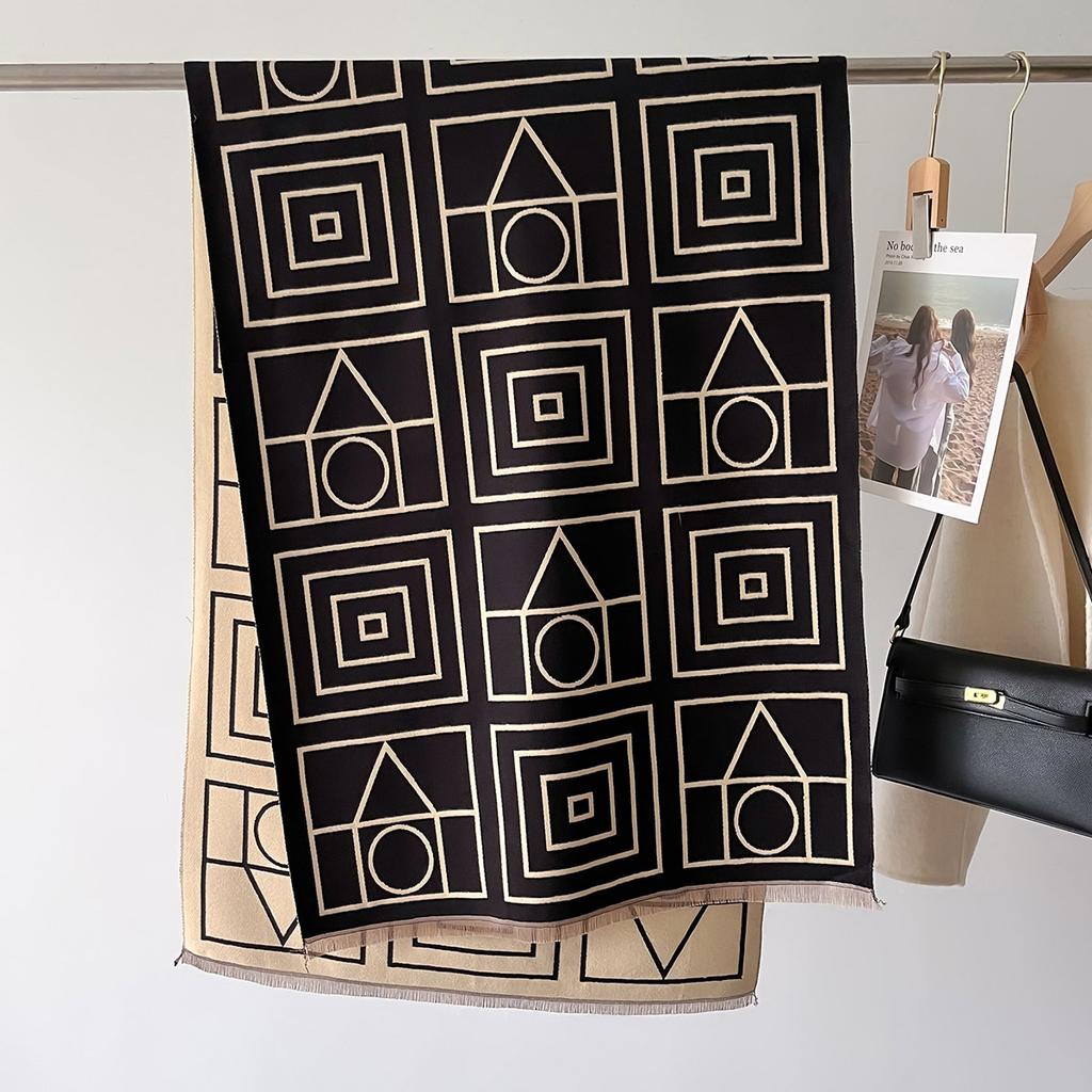 Autumn Winter Fashion Scarves Double-sided Wrap Women Men Letter Classic Korean Imitation Cashmere Shawl Bufanda Blanket Echarpe