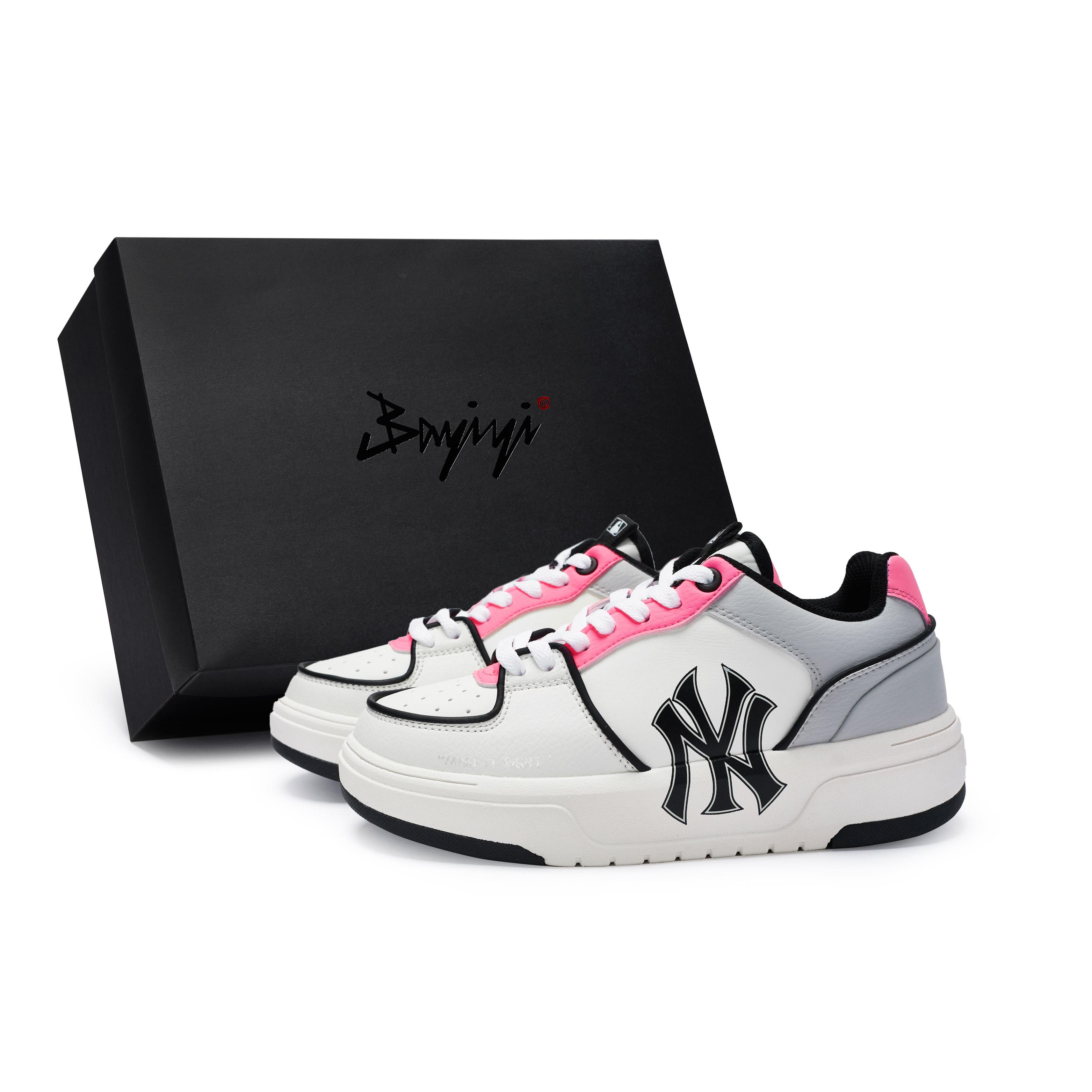 MLB Chunky Liner Skateboard Shoes Unisex Low top Pink 3ASXCA12N-50WHS(Team80SBOX) 38.5