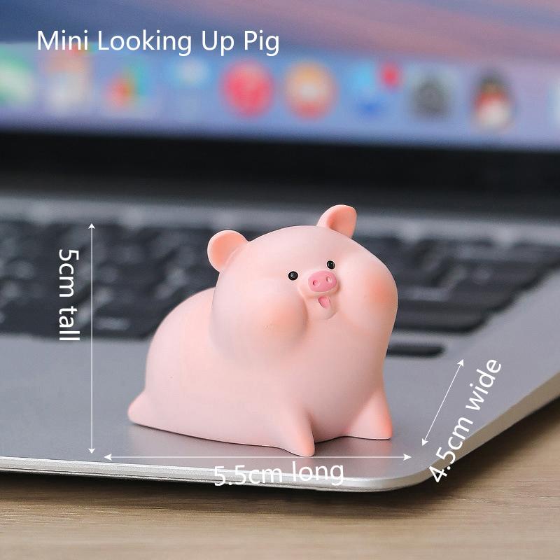 Kawaii Pig Resin Diy Home Decoration Figurines Dollhouse Moss Landscape Fairy Garden Miniatures Room Decor