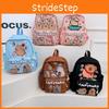 Cute Drinking Capybara Milk Tea Bcrocodile Fries Cartoon Pattern Kid Backpack