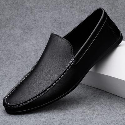 Fashion Leather Mens Casual Shoes Summer Comfy High Quality Slip On White Loafers Comfy  Driving Boats Shoes Mocassins Walking