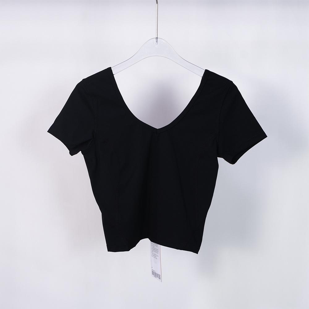 Sommer Leichtes Yoga-Top: Hüfttiefes Kurzarm-T-Shirt für Freizeit-Sport und Fitness