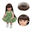 Npk 55cm Lebensechte Reborn-Puppe Betty Mit Braunen Haaren Und Cowboy-Overalls