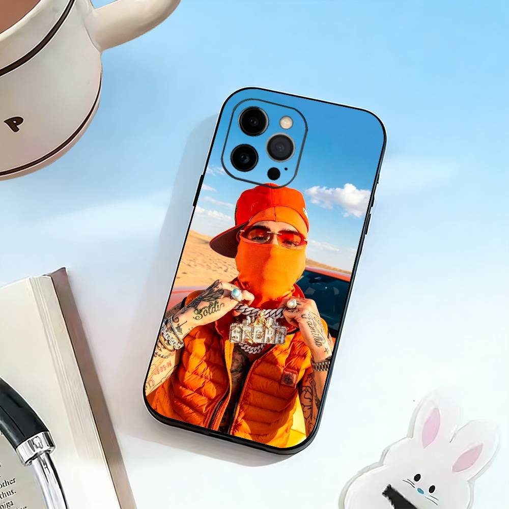 Singer Sfera E-Ebbasta Phone Case For iPhone 17, 16,15,14,13,12,11 Plus,Pro Max, Others Soft Black Cover