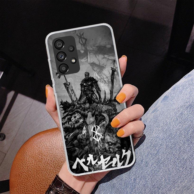 

Black White G-Guts B-Berserks Phone Case For Samsung Galaxy A52 A32 A22 A12 A51 A31 A50S A30S A20S A10S Note 20 Ultra 10 Plus S1 Samsung A31