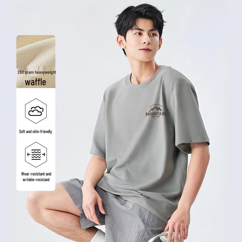 Baleno Men's Waffle Knit Short Sleeve T-Shirt
