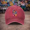 Pc Unisex And Wind Koi Lotus Vintage Washed Baseball Cap  UnisexS Trendy Hat  Versatile Duckbill Cap  Fun Print  Unique Birth
