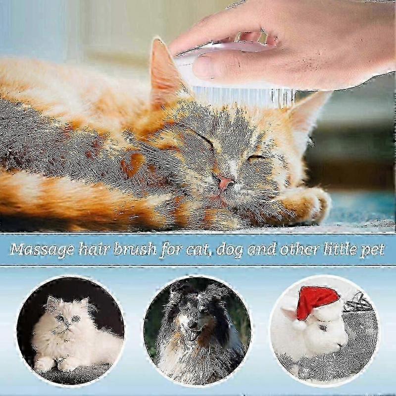 Cat Brush, Dog Brush, Dog Brush, Cat Brush, Long Hair Cat Brush, Cat Dog Grooming Brush, Self-Cleaning Grooming Comb for Cats