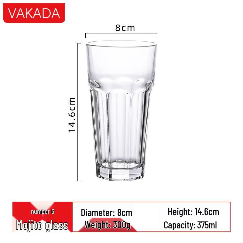 VAKADA High Borosilicate Mojito Cocktail Glass