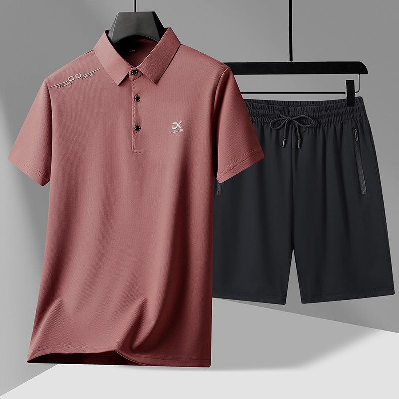 Men's Two-piece Suits, Men's Summer Wear, A Complete Set of Men's Sports Suits, Men's Matching Clothes and Pants