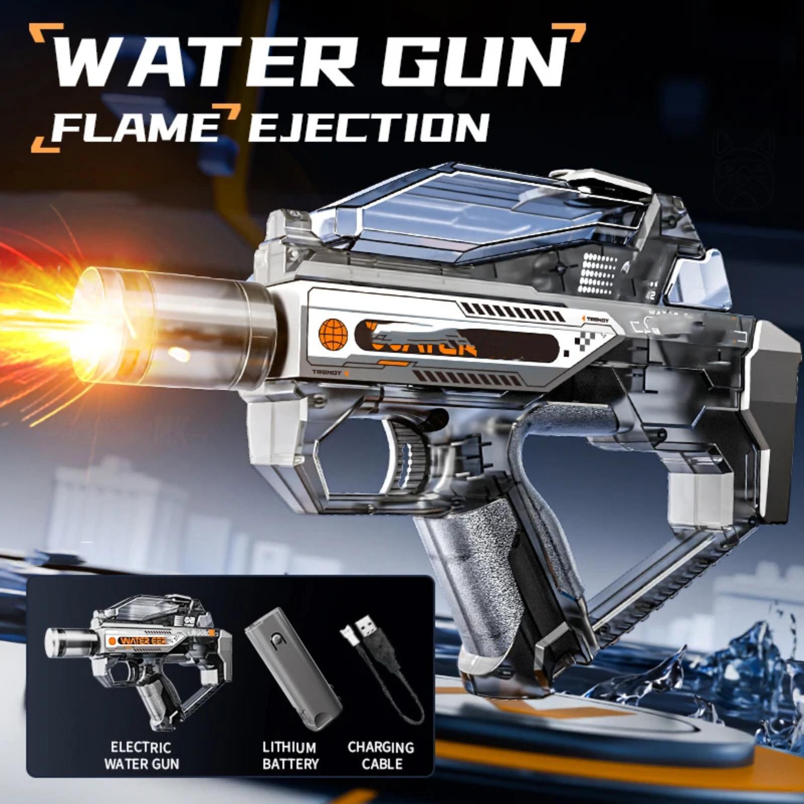 Fully Automatic Continuous WaterGun For Children Rechargeable,Automatic Squirt Watergun With LED чёрный