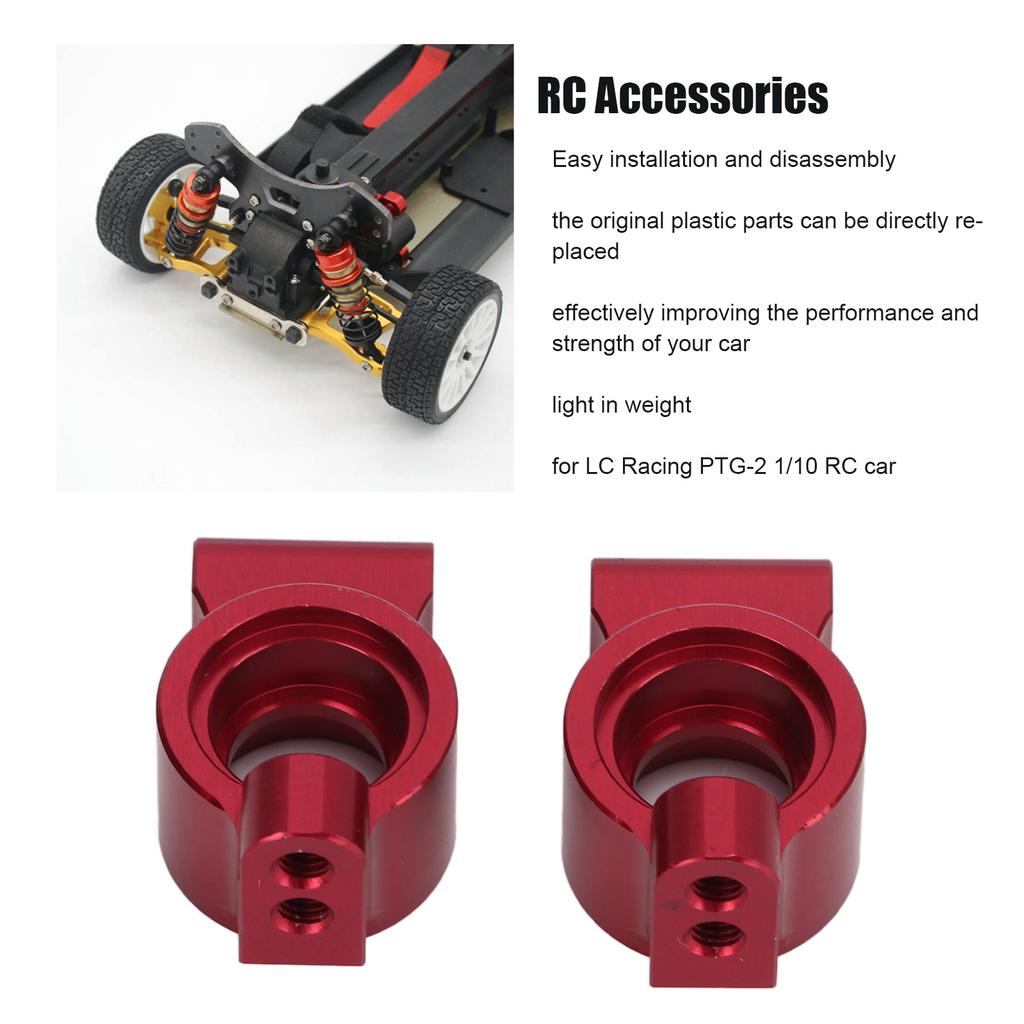 2Pcs Aluminum Alloy Rear Axle Cup High Strength RC Accessories for LC Racing PTG‑2 1Celsius10 RC Car