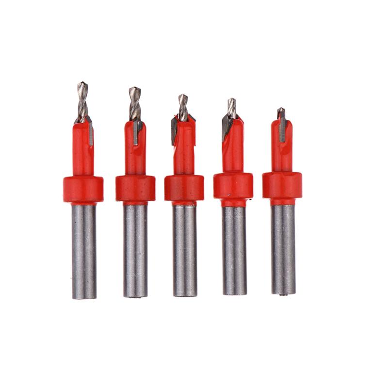 8Mm Woodworking Countersink Router Drill Bit Set Screw Extractor Router Bits Hole Punch Woodworking Tools For Wood Drilling