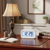 LED Display LED Electronic Alarm Clock Snooze Feature 12/24H Format Smart Electronic Clock Calendar Function Plastic
