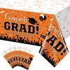 Waterproof Graduation Party Tablecloth with Digital Print Creative Design Detachable for Indoor Outdoor Use Durable Material