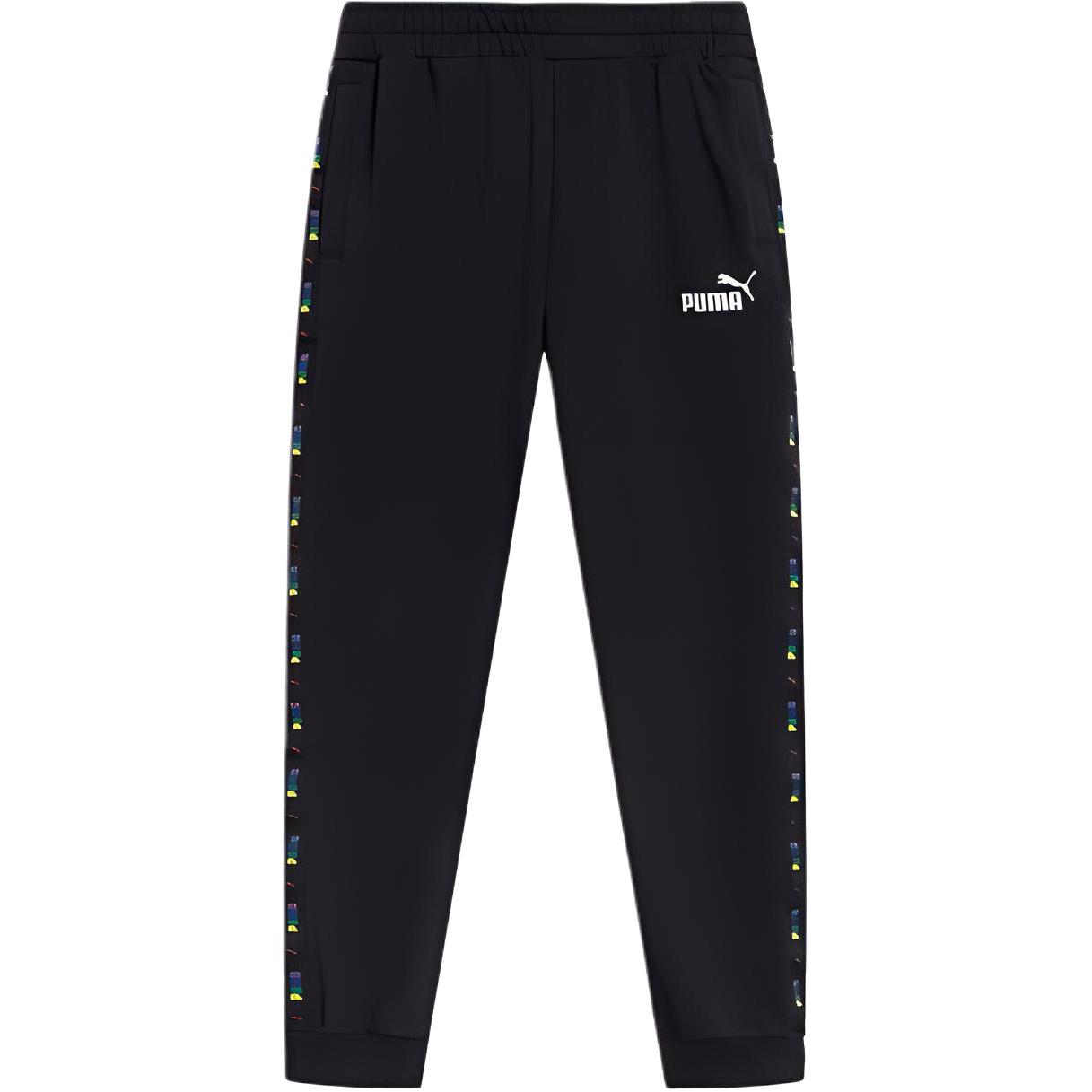 

Puma Трикотажные свободные джоггеры с логотипом и боковым узором, мужские джоггеры, черные 621564-01 S