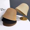 Straw breathable bucket hat Female Korean straw hat Versatile bucket hat Sunscreen sun hat Bell simple hat