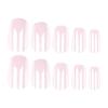 Aurora Pink Square Nail Art Stickers: Reusable & Wearable False Nail Tips