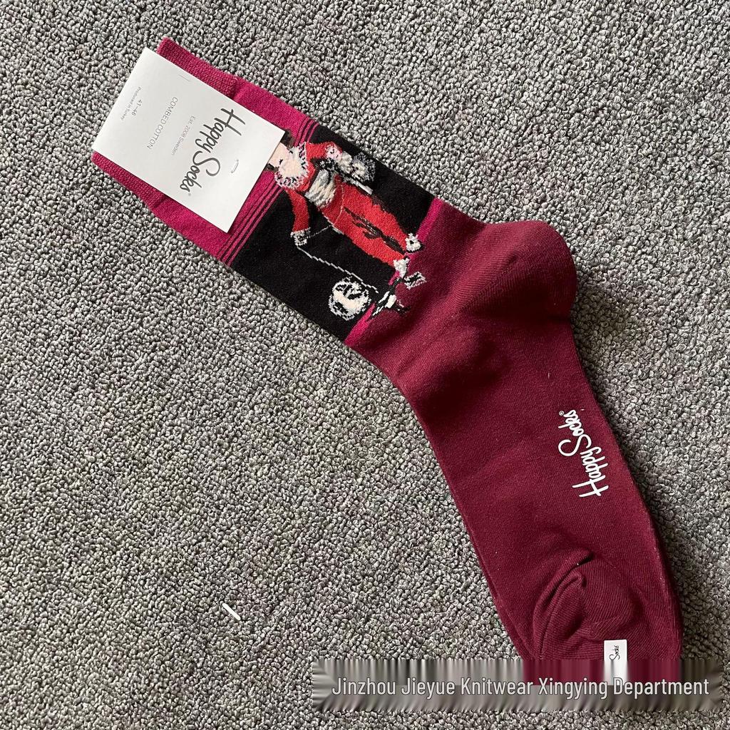 Hippy Happy Ανδρικές Ευέλικτες Μοντέρνες Μόδες Κάλτσες Μήκους Μέσης Γάμπας από Βαμβάκι