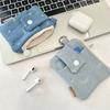 Denim Card Holder Multiple Card Slots ID Card Bank Card Protective Cover Small Coin Purse Wallet Key Organizer