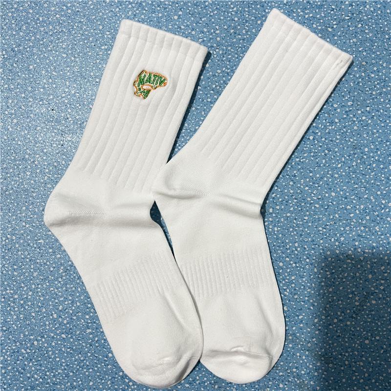 Cityboy Men's Trendy Cartoon Embroidery Mid-Calf Socks - Sweat-Absorbing Sport Socks for Autumn & Winter