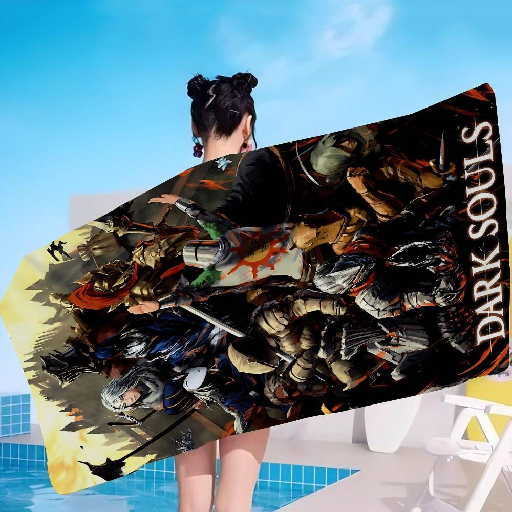 Game Dark Souls Microfiber Beach Towel Absorbent Quick Dry Soft Yoga Swimming Resort Mountain Climbing Towel