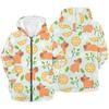 Women'S  Zip Up Hoodie 3D Printed Hooded Sweatshirt Hoody Coat with Pocket