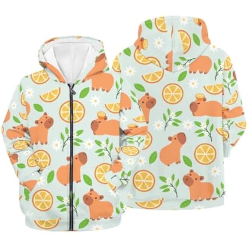 Women'S Zip Up Hoodie 3D Printed Hooded Sweatshirt Hoody Coat with Pocket