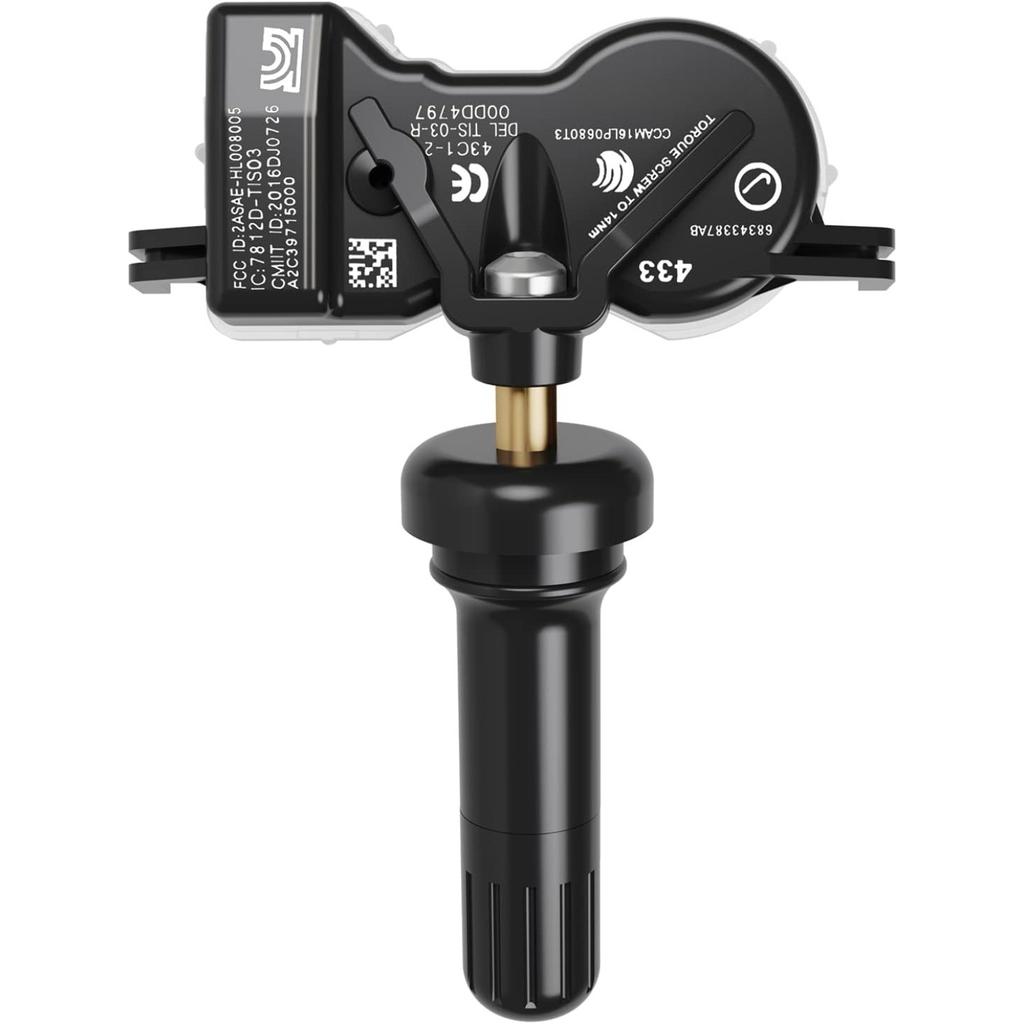 TPMS Sensor Dodge, 433Mhz Tire Pressure Monitoring System Sensor Compatible for Chrysler Jeep Dodge Fiat Replaces #68313387AB 68193586AC 68252493AB
