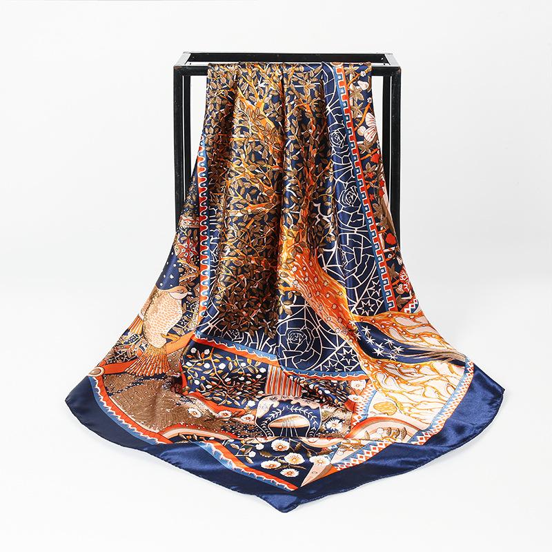 90 Large Square Scarves, Silk Scarves, Women'S Imitation Silk Fashion Shirts, Small Square Scarves, Mother Scarves.