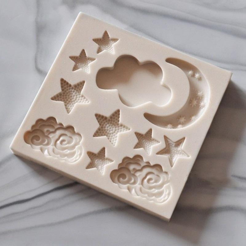 1 Pcs Star Moon Shape Silicone DIY Fondant Cake Mold Gummy Chocolate Mold Baking Appliance Silicone Cake Mold