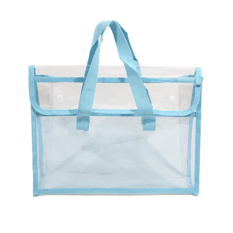 PVC Self Stick File Bag Large Capacity Waterproof Expandable Document Folder Transparent Handheld Portable Storage Organizer For Office School Home
