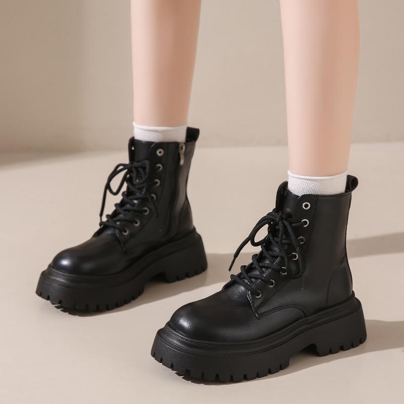Mode Damen Stiefeletten Herbst Winter Mode Chelsea Boots Damen Reißverschluss Plateauabsatz Sport Goth Schuhe für Damen Zapatos De Mujer