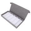 6 Grids Sunglasses Storage Case Flocking Cloth Button Closure Prevent Scratches Glasses Display BoxGrey