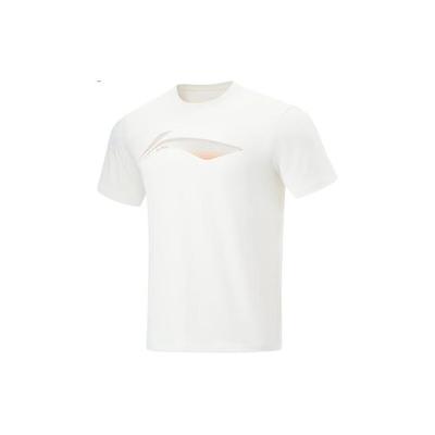 Seria Fitness Nadruk Logo Odprowadzająca Wilgoć Szybkoschnąca Koszulka z Krótkim Rękawem z Okrągłym Dekoltem Męskie Topy Off-White ATSU479-5