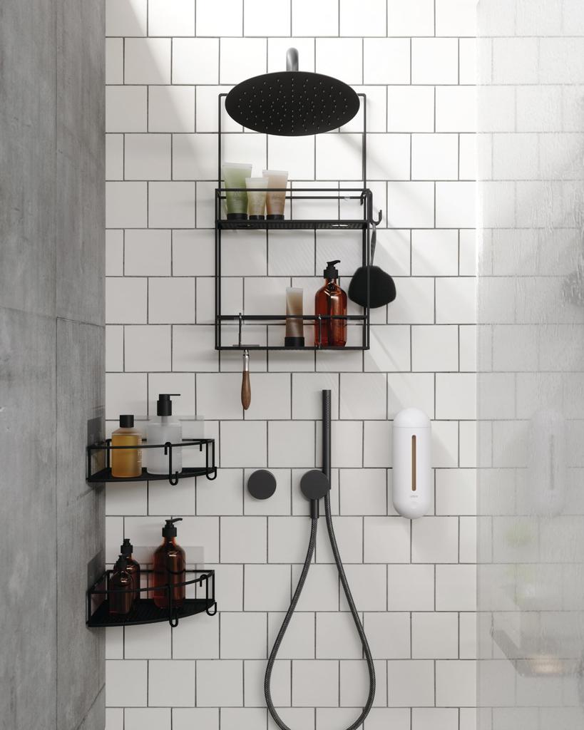 Umbra Shower Rack Shampoo Rack Shelf for Corners Black Set of 2 CUBIKO 21018616040