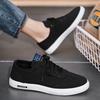 Black Canvas Breathable Men Shoes Trendy Flats Male Sneakers Outdoor Fashion Lace Up Casual Vulcanized Mens Sport Shoes