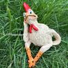 Dazed Chicken Trio Easter Statues - Resin Yard Decorations