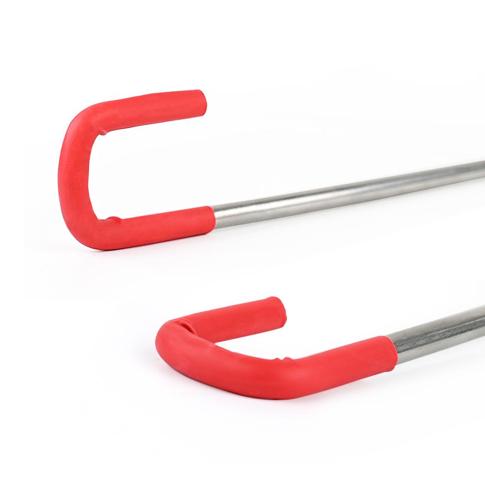 FOSHIO 2pc Metal Support Rod Auto Door Trunk Wrapping Cleaning Help Tool Carbon Fiber Film Install Support Frame Car Accessories