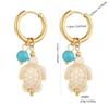 Stainless Steel Sea Life Earrings - Conch, Turtle, Starfish Pendants with Handmade Backs for Women