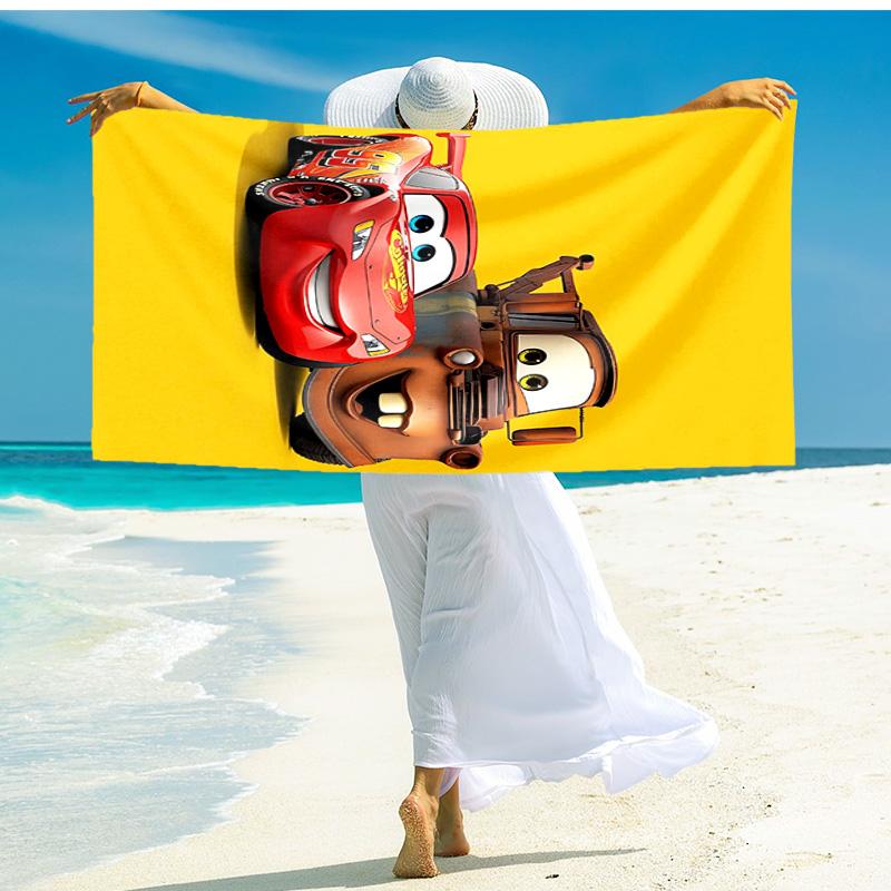 1pc Cars Movie Poster Race beach towel,quick drying absorbent beach towel,outdoor sports swimming beach towel,Soft and comfortable Y71812