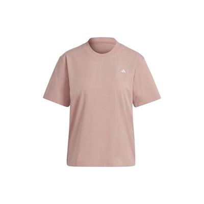 X Stella McCartney Collaboration Solid Logo Loose Fit Round Neck Short Sleeve T-Shirt Women Tops Pink HT1113