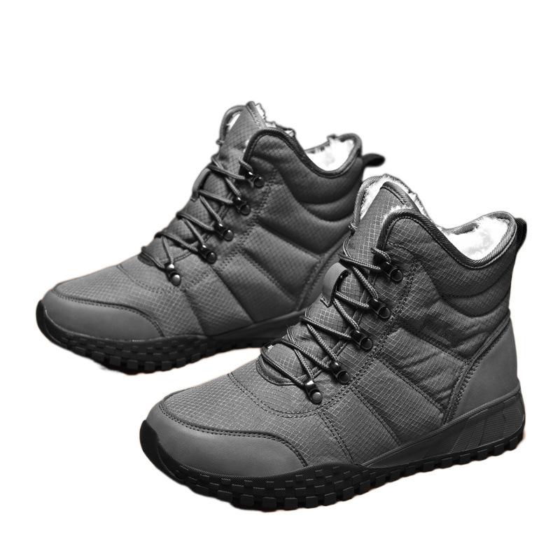 High-top snow boots winter warm piled thickened outdoor couple cotton shoes