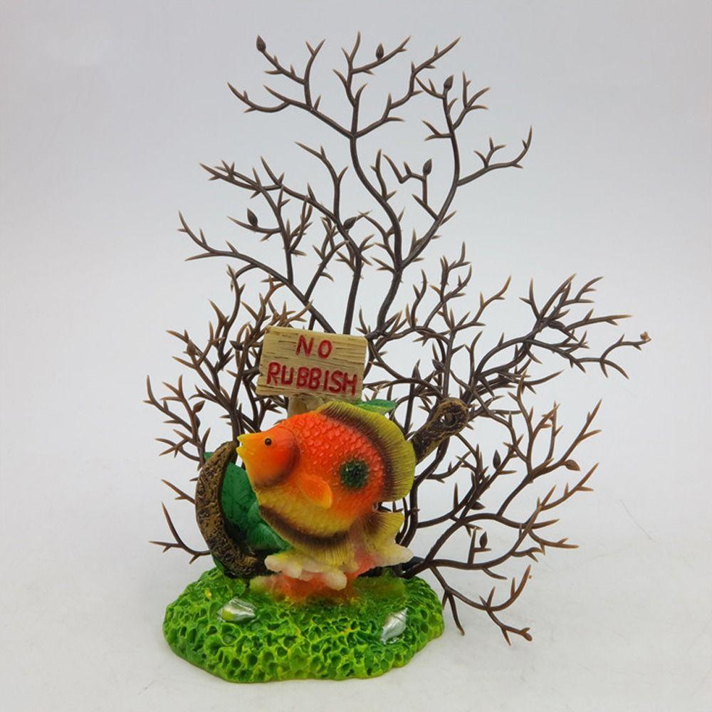 Colorful Mermaid Coral Branch Ornament Resin Craft Sea Tree Ornament  Fish Tank Supplies