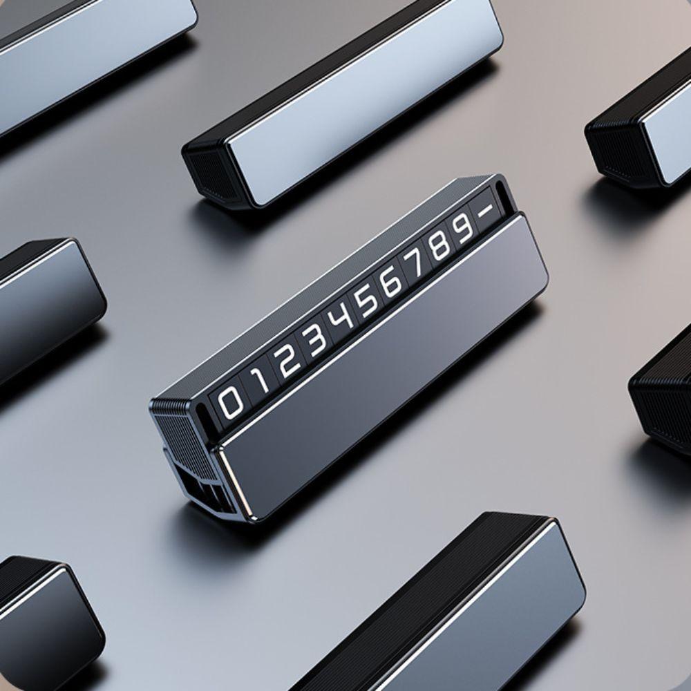 Universal Car Phone Number Plate Elegant Practical Car Temporary Parking Card Adjustable Slide Parking Number Plate Car Styling