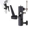 H-Shape Metal Umbrella Softbox Holder Flash Bracket Adapter Adjustable for 1/4" 3/8" Lamp Light Stand Mount Tripod