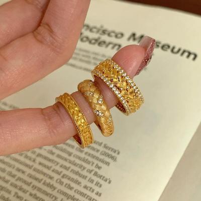 Vielseitiger Goldring: Antiker Stil, Stapelbar, Trendig, für Frauen