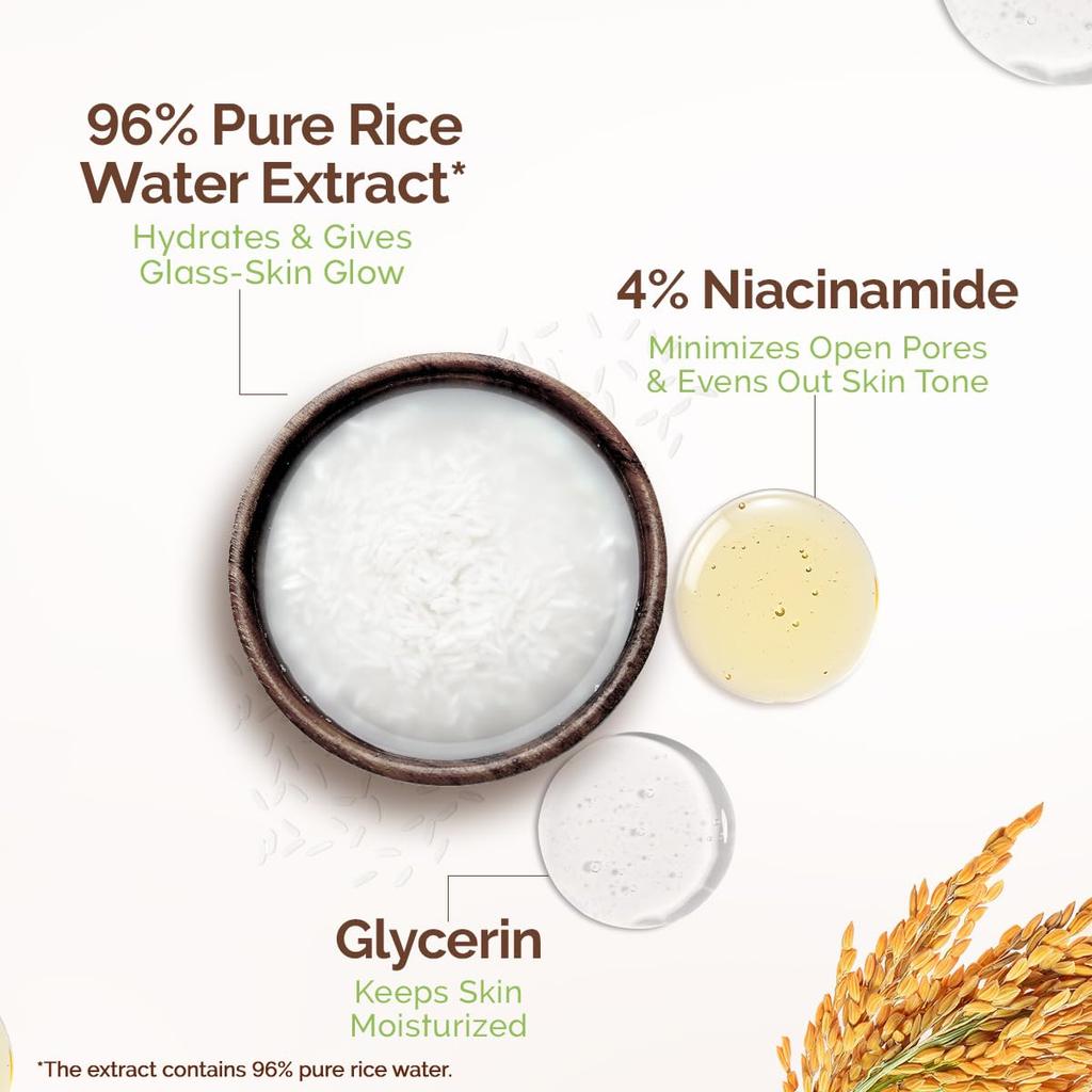 Mamaearth Rice Water Dewy Face Toner 150 ml Pack of 1 | Hydrating Glass Skin Toner for Pore Minimizing & Even Skin Tone